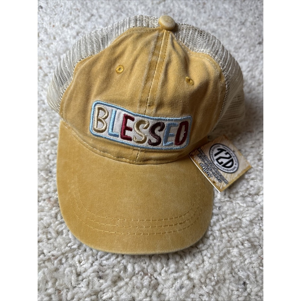 NWT - Yellow Unisex T2D "Blessed" SnapBack‎ Trucker Hat